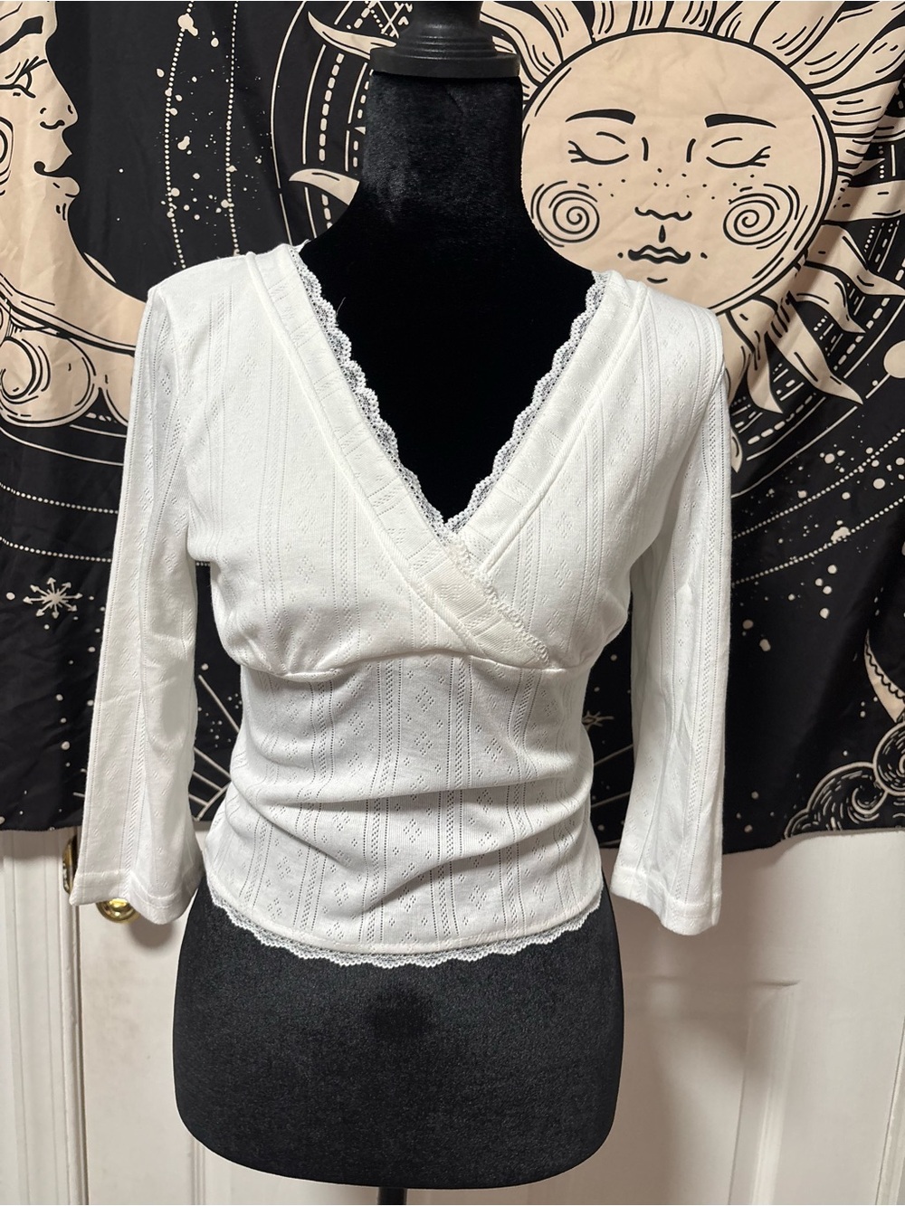 ~y2k babydoll lace top ~